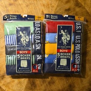 Boys' U.S. Polo Assn Boxer Briefs Bundle In Size Large - 10 Pairs